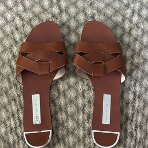 Zara brown slide sz 40 excellent used condition.